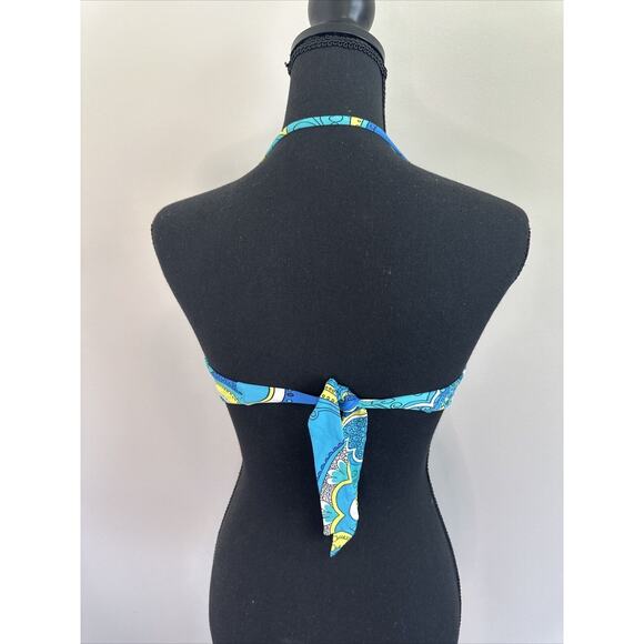 Trina Turk French Riviera Print Buckle Bandeau Swimsuit Bikini Top 10 - Picture 6 of 9